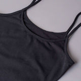 Canotta con spallina sottile - NERO - 1430