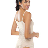 Canotta con spallina sottile - ECRU MELANGE - 1430