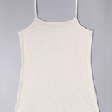 Canotta con spallina sottile - ECRU MELANGE - 1430