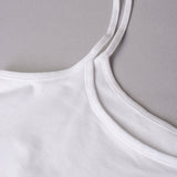 Canotta con spallina sottile e pizzo - BIANCO - 1432