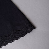 Canotta con spallina sottile e pizzo - NERO - 1432