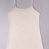 Canotta con spallina sottile e pizzo - ECRU MELANGE - 1432