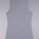 Canotta spalla larga, scollo a V con pizzo - GRIGIO MELANGE - 1436