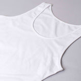 Canotta spalla larga, scollo tondo - BIANCO - 1438