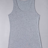 Canotta spalla larga, scollo tondo - GRIGIO MELANGE - 1438