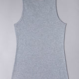 Canotta spalla larga, scollo tondo - GRIGIO MELANGE - 1438