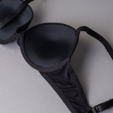 Push-up con coppe graduate e ferretto - NERO - 1444