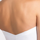 Body con coppe imbottite, ferretto, spalline removibili e taglio laser - BIANCO - 1842