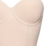 Body con coppe imbottite, ferretto, spalline removibili e taglio laser - CIPRIA - 1842
