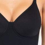 Body con coppe spacer, senza ferretto - NERO - 1856
