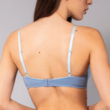 Reggiseno francese con ferretto in tessuto jacquard - DENIM - 1870