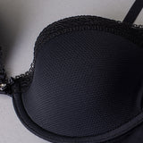 Reggiseno con coppe imbottite e ferretto in tessuto jacquard - NERO - 1872