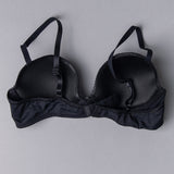 Reggiseno con coppe imbottite e ferretto in tessuto jacquard - NERO - 1872