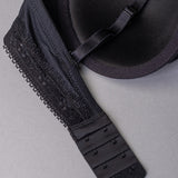 Reggiseno a fascia imbottito con ferretto in tessuto jacquard - NERO - 1880
