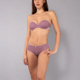 Reggiseno a fascia imbottito con ferretto in tessuto jacquard - MALVA - 1880