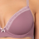 Reggiseno con coppe imbottite e ferretto in tessuto jacquard - MALVA - 1882