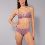 Reggiseno con coppe imbottite e ferretto in tessuto jacquard - MALVA - 1882