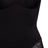 Body con coppe graduate, ferretto invisibile e spalline rimovibili - NERO - 1978