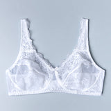 Reggiseno francese in pizzo senza ferretto, con regolatore supplementare - BIANCO - 2440