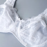 Reggiseno francese in pizzo senza ferretto, con regolatore supplementare - BIANCO - 2440