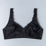 Reggiseno francese in pizzo senza ferretto, con regolatore supplementare - NERO - 2440