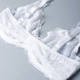 Reggiseno francese con ferretto e regolatore supplementare - BIANCO - 2442