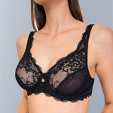 Reggiseno francese con ferretto e regolatore supplementare - NERO - 2442