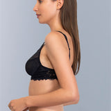 Reggiseno francese con ferretto e regolatore supplementare - NERO - 2442