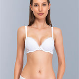 Push-up con coppe graduate e ferretto - BIANCO - 2444