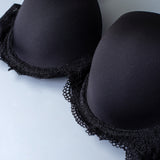 Reggiseno con coppe imbottite, ferretto e regolatore supplementare - NERO - 2452
