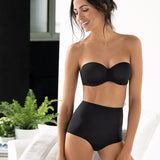 Fascia con coppe imbottite, ferretto e spalline removibili - NERO - 2550