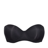 Fascia con coppe imbottite, ferretto e spalline removibili - NERO - 2550
