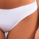 Brasiliana taglio laser in cotone e pizzo - BIANCO - 5117