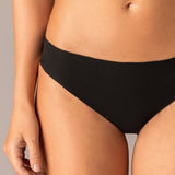 Brasiliana taglio laser in cotone e pizzo - NERO - 5117