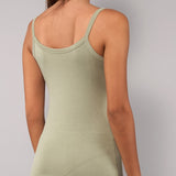 Canotta con Spalline Sottili in Modal - VERDE MILITARE - 6000