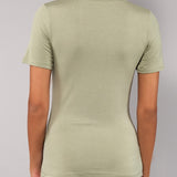 Maglia Manica Corta Girocollo in Modal - VERDE MILITARE - 6010