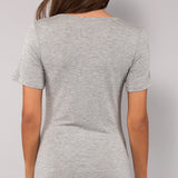 Maglia Manica Corta Girocollo in Modal - GRIGIO MELANGE - 6010