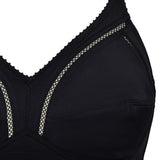 Reggiseno francese foderato in cotone, senza ferretto - NERO - 971