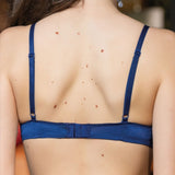 Reggiseno con coppe imbottite e ferretto - BLU - 7832