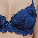Reggiseno con coppe imbottite e ferretto - BLU - 7832
