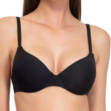 Reggiseno con coppe imbottite e ferretto invisibile - NERO - 1328