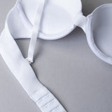 Push-up con coppe gel, ferretto invisibile e spalline removibili - BIANCO - 1344