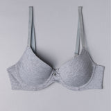 Reggiseno imbottito con ferretto - GRIGIO MELANGE - 1428