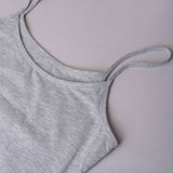 Canotta con spallina sottile - GRIGIO MELANGE - 1430