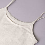 Canotta con spallina sottile - ECRU MELANGE - 1430