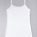 Canotta con spallina sottile e pizzo - BIANCO - 1432