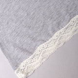 Canotta con spallina sottile e pizzo - GRIGIO MELANGE - 1432