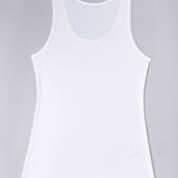 Canotta spalla larga, scollo tondo - BIANCO - 1438