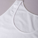 Canotta spalla larga, scollo tondo - BIANCO - 1438