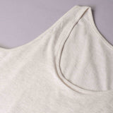Canotta spalla larga, scollo tondo - ECRU MELANGE - 1438